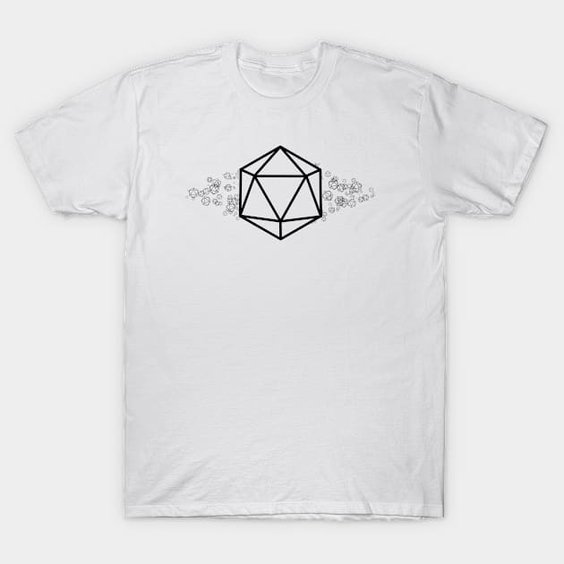 D20 Scattered T-Shirt by randomgeekery